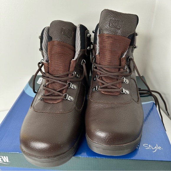 New Drew Shoe Men's Rockford Boot,Dark Brown leather boots men’s size 14 4W - Picture 1 of 11